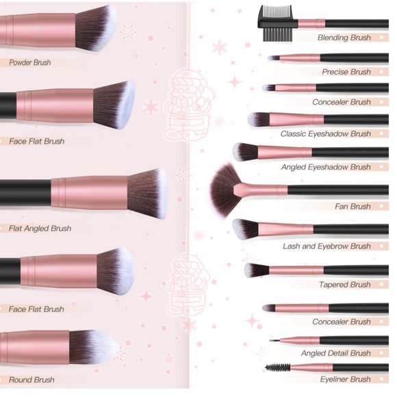 Makeup Brushes 16 PCs Makeup Brush Set Premium NEW - Picture 2 of 2
